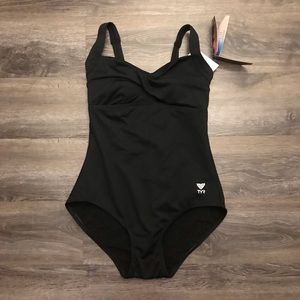 TYR Black One Piece Swimsuit